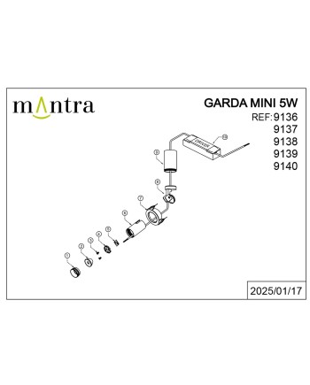 GARDA Mini * FOCO EMPOTRAR 5W 3000K BLANCO